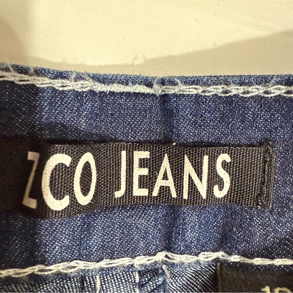 ZCO Jeans Dk Wash Bootcut Contrast Stitching, Bling Flap Pocket w/Button Size 16 - Picture 6 of 8